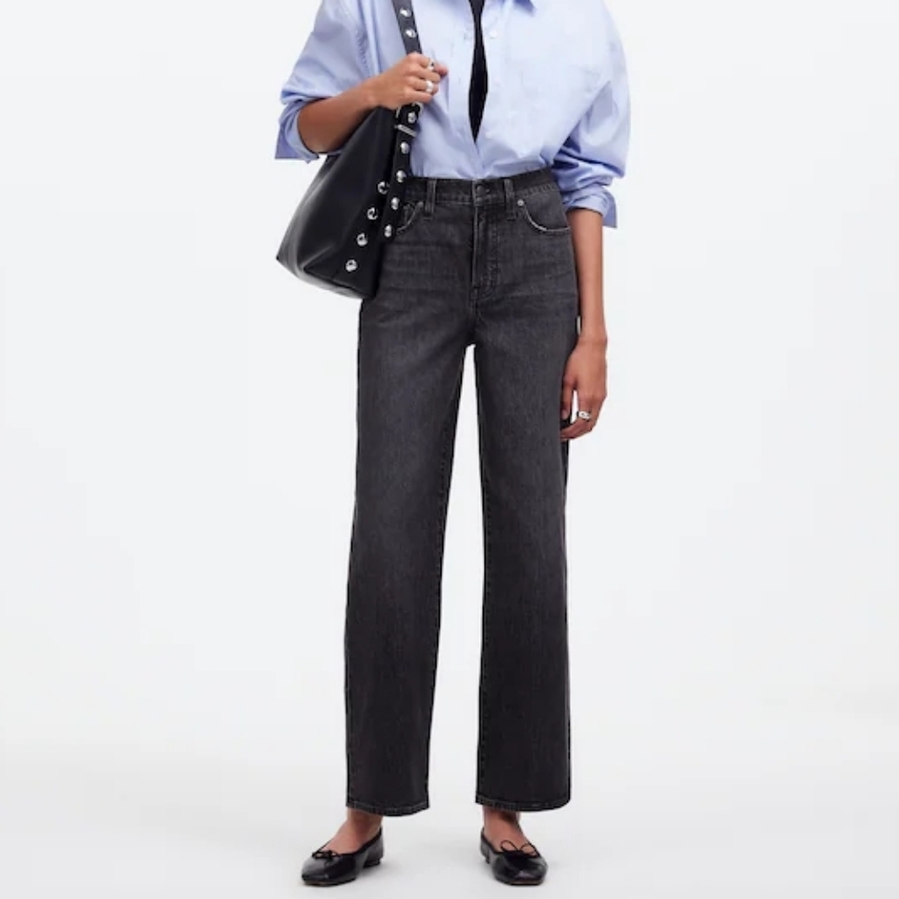 Madewell The Perfect Vintage Wide Leg Crop Jeans Robles Wash Size 29 New